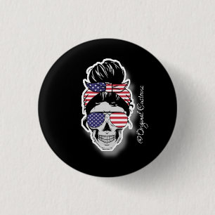 SugarSkull Button USA Farbthema