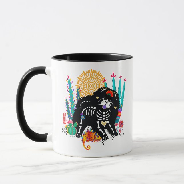 SUGARSKULL NIRVANA Hundehund halloween 11 oz Tasse (Links)