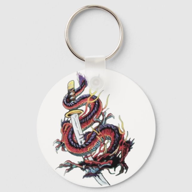Sui Riu Japanischer Dragon Katana Schlüsselanhänger (Vorderseite)