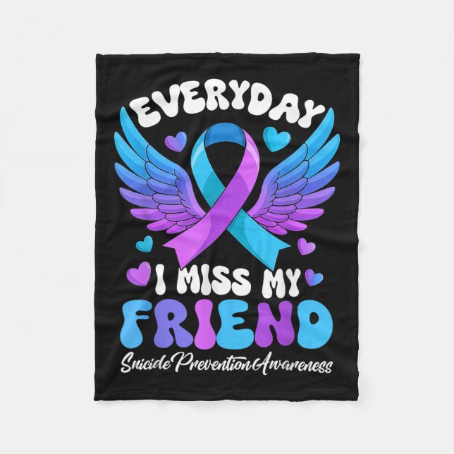 Suicide Awareness Friend Suicide Prevention Awaren Fleecedecke (Vorderseite)