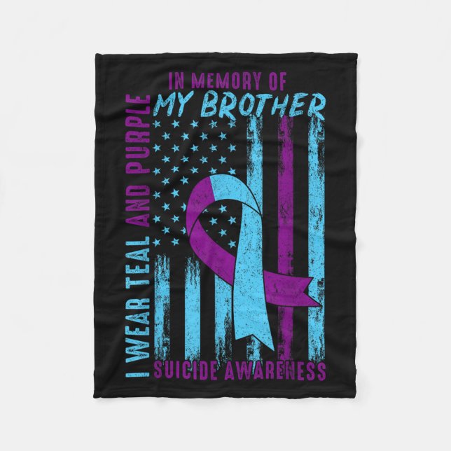 Suicide Awareness Month America Flag In Memory Of  Fleecedecke (Vorderseite)