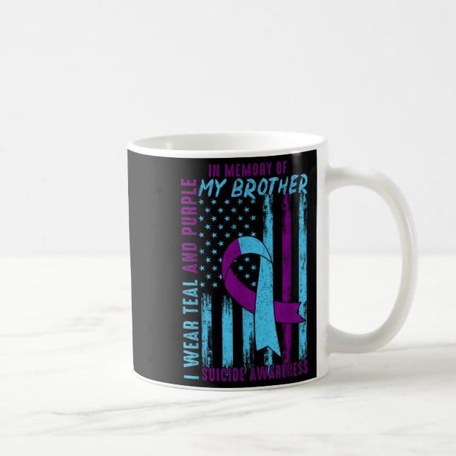Suicide Awareness Month America Flag In Memory Of  Kaffeetasse (Rechts)