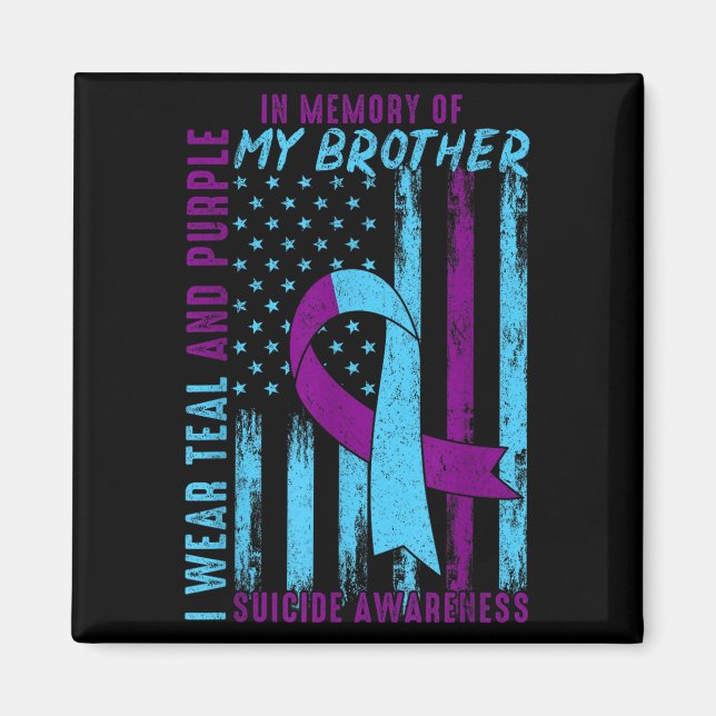 Suicide Awareness Month America Flag In Memory Of  Magnet (Vorne)