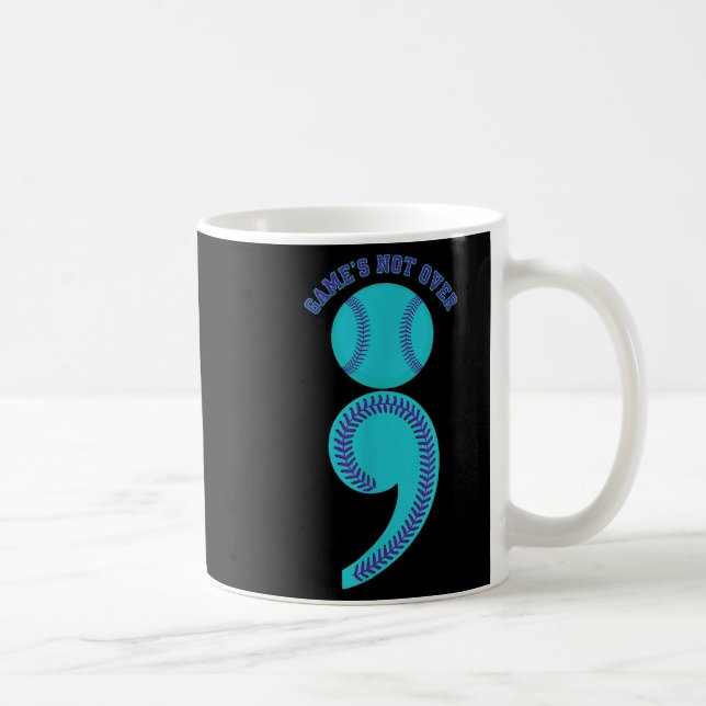 Suicide Awareness Semicolon Game's Not Over Baseba Kaffeetasse (Rechts)