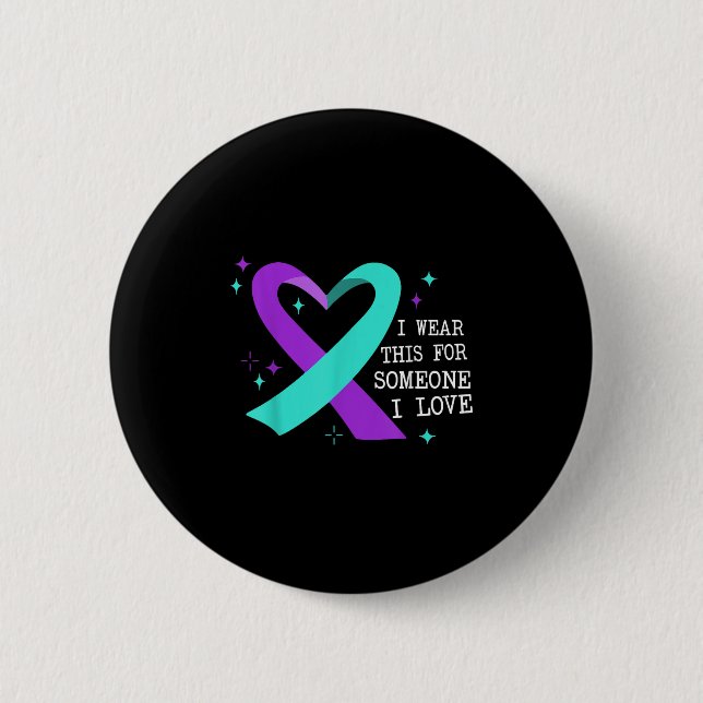 Suicide Awareness Suicide Prevention Suprt Survivo Button (Vorderseite)