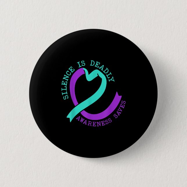Suicide Awareness Suicide Prevention Suprt Survivo Button (Vorderseite)