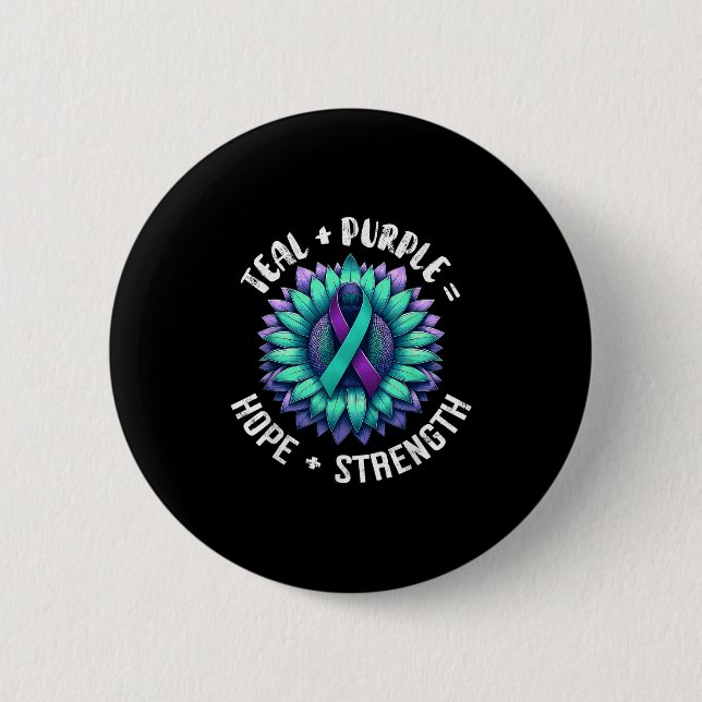 Suicide Awareness Suicide Prevention Suprt Survivo Button (Vorderseite)