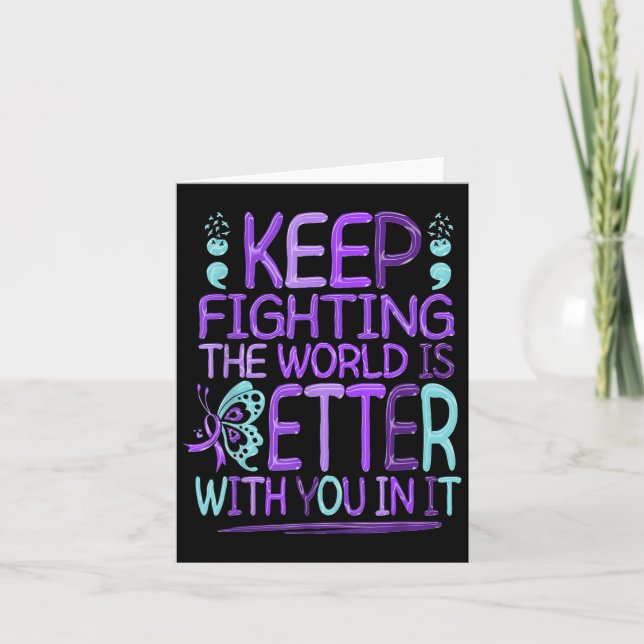 Suicide Awareness Suicide Prevention Suprt Survivo Karte (Vorderseite)