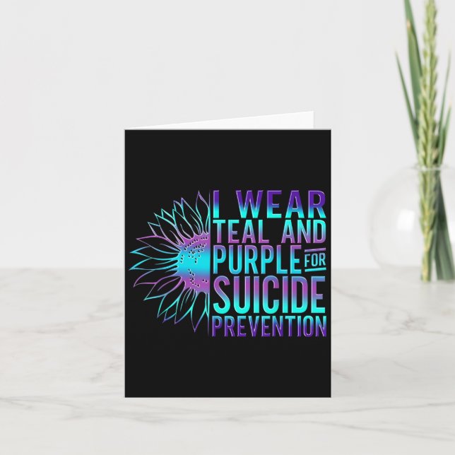 Suicide Awareness Suicide Prevention Suprt Survivo Karte (Vorderseite)