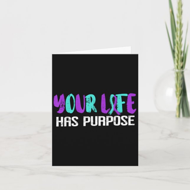 Suicide Awareness Suicide Prevention Suprt Survivo Karte (Vorderseite)