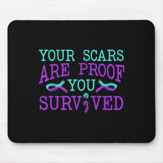 Suicide Awareness Suicide Prevention Suprt Survivo Mousepad (Vorne)