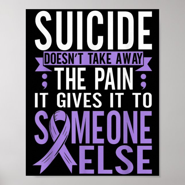 Suicide Awareness Suicide Prevention Suprt Survivo Poster (Vorne)
