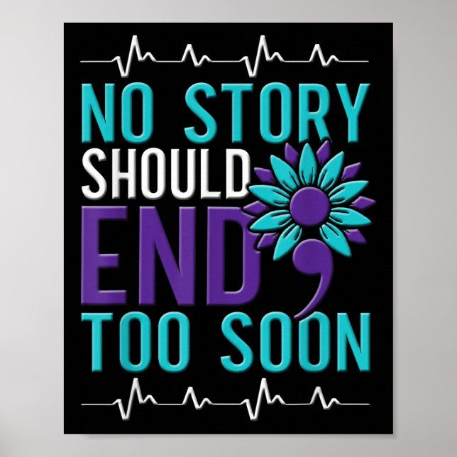 Suicide Awareness Suicide Prevention Suprt Survivo Poster (Vorne)