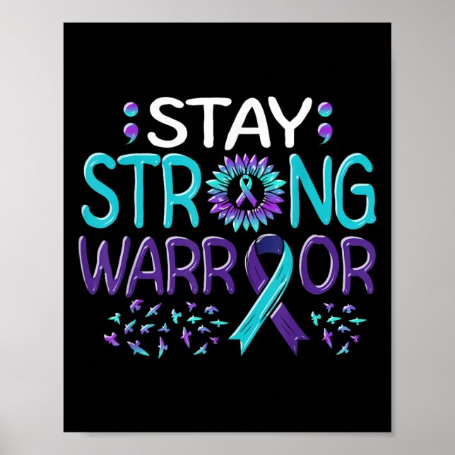 Suicide Awareness Suicide Prevention Suprt Survivo Poster (Vorne)