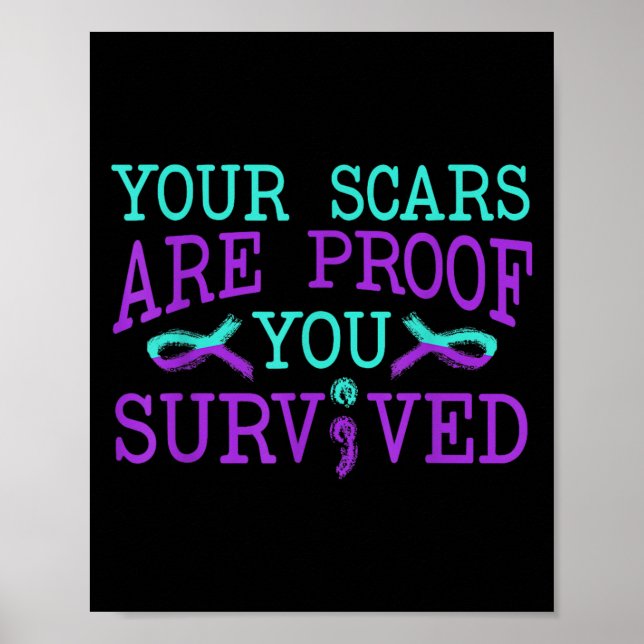 Suicide Awareness Suicide Prevention Suprt Survivo Poster (Vorne)