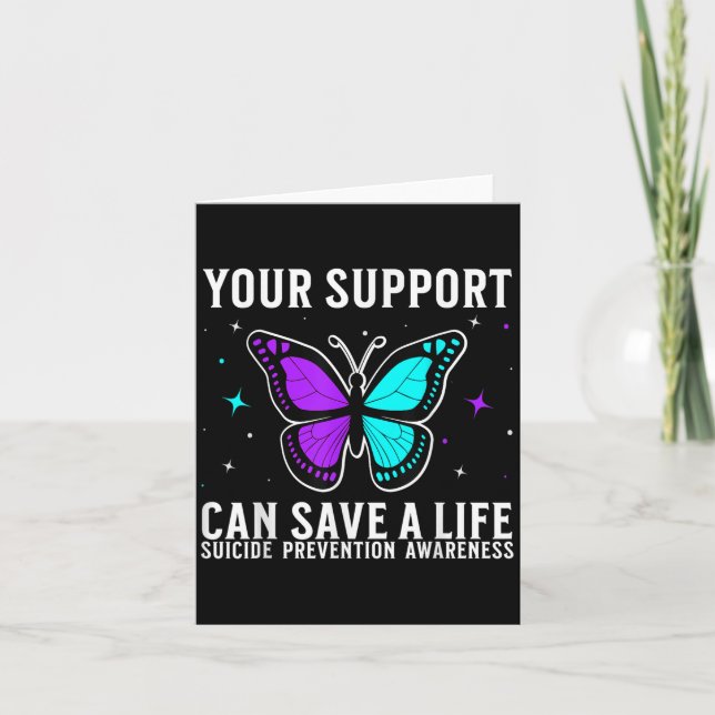 Suicide Awareness Suprt Suicide Prevention Awarene Karte (Vorderseite)
