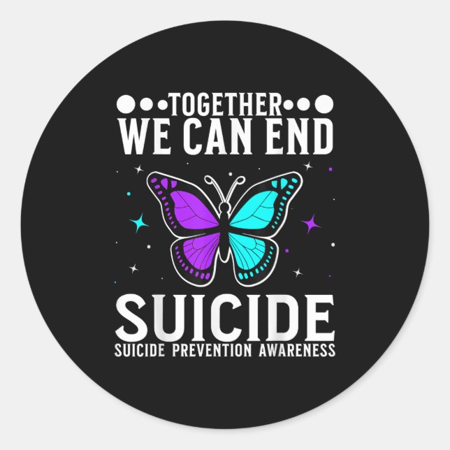 Suicide Awareness Suprt Suicide Prevention Awarene Runder Aufkleber (Vorderseite)