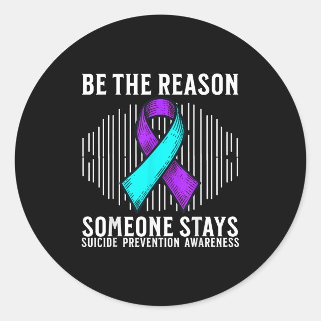 Suicide Awareness Suprt Suicide Prevention Awarene Runder Aufkleber (Vorderseite)