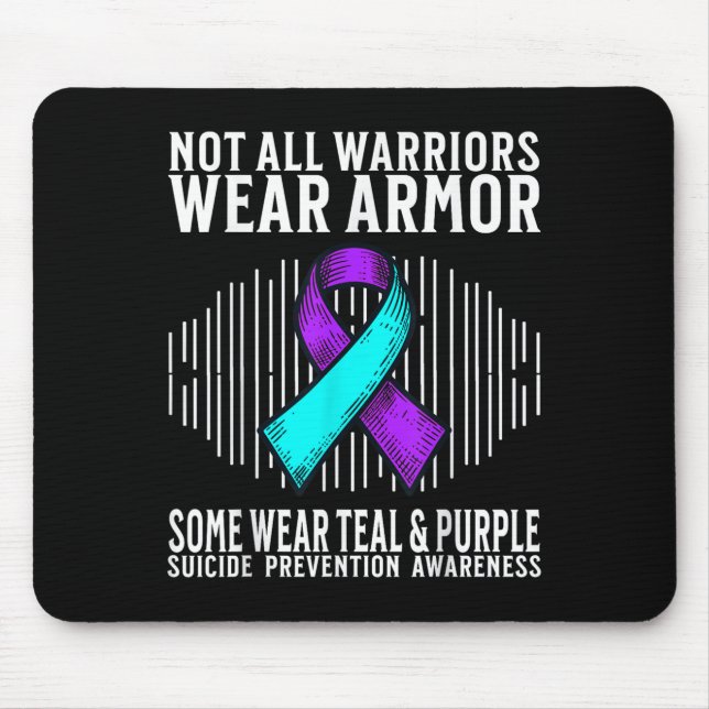 Suicide Awareness Warrior Suicide Prevention Aware Mousepad (Vorne)