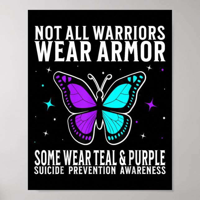 Suicide Awareness Warrior Suicide Prevention Aware Poster (Vorne)