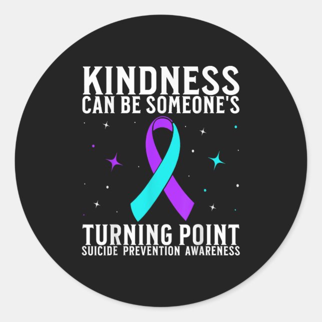 Suicide Awareness Warrior Suicide Prevention Aware Runder Aufkleber (Vorderseite)