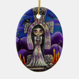 Suicide Bride Emo Halloween Ornament
