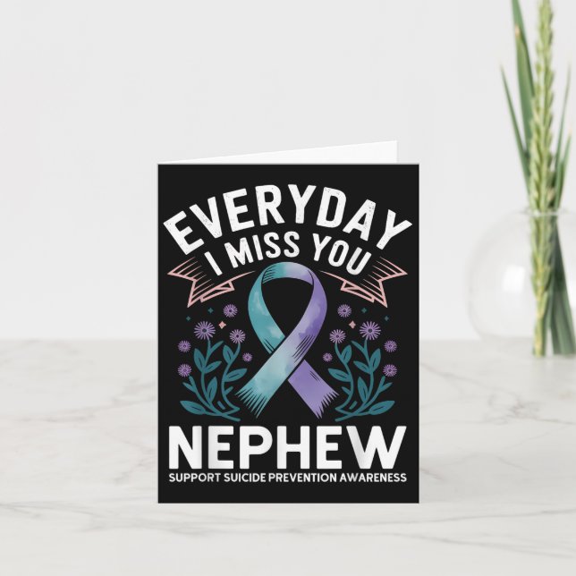 Suicide Prevention Awareness Aunts  Karte (Vorderseite)