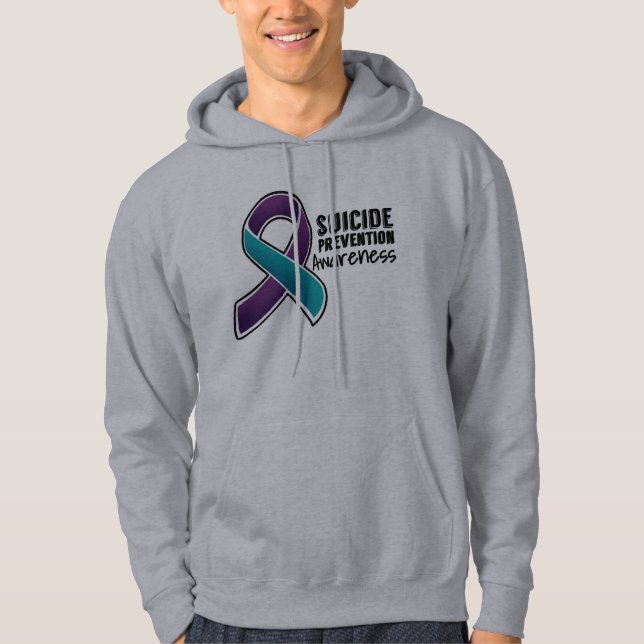 Suicide Prevention Awareness Quote Collage Hoodie (Vorderseite)