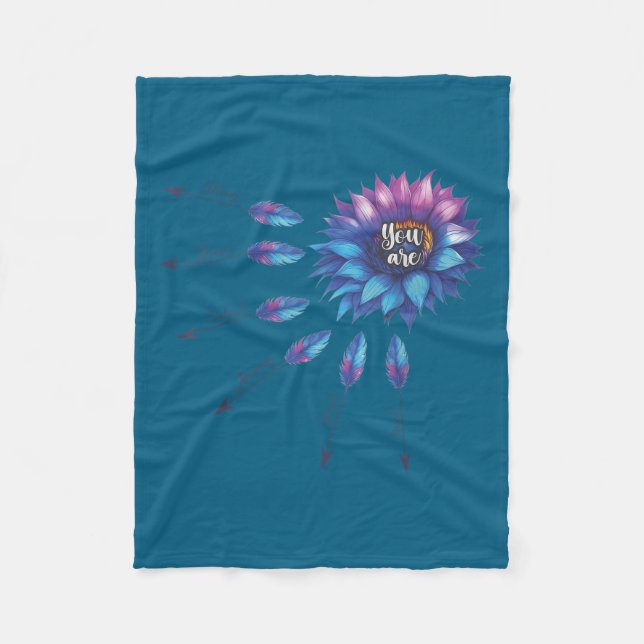 Suicide Prevention Awareness Sunflower You Are 988 Fleecedecke (Vorderseite)