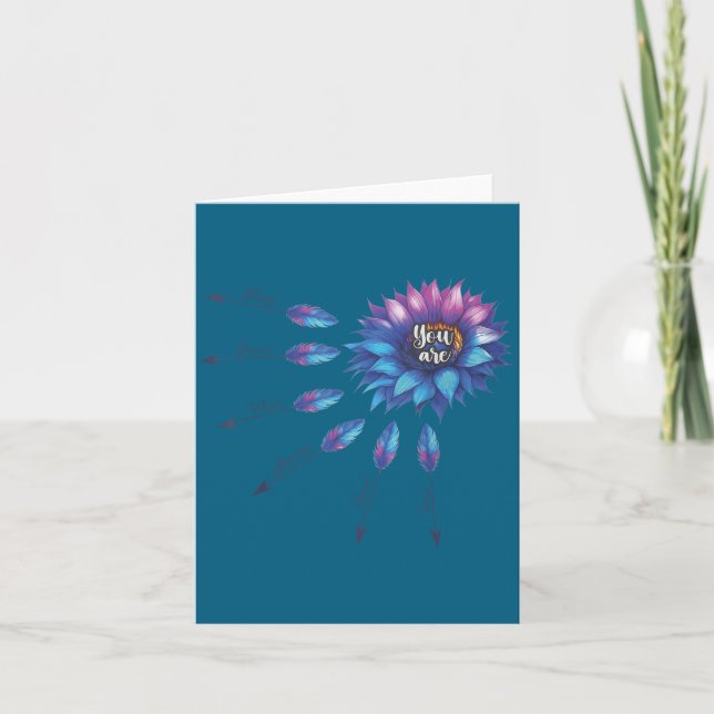 Suicide Prevention Awareness Sunflower You Are 988 Karte (Vorderseite)