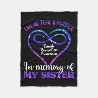 Suicide Prevention Shirt, Teal & Purple In Mem Fleecedecke