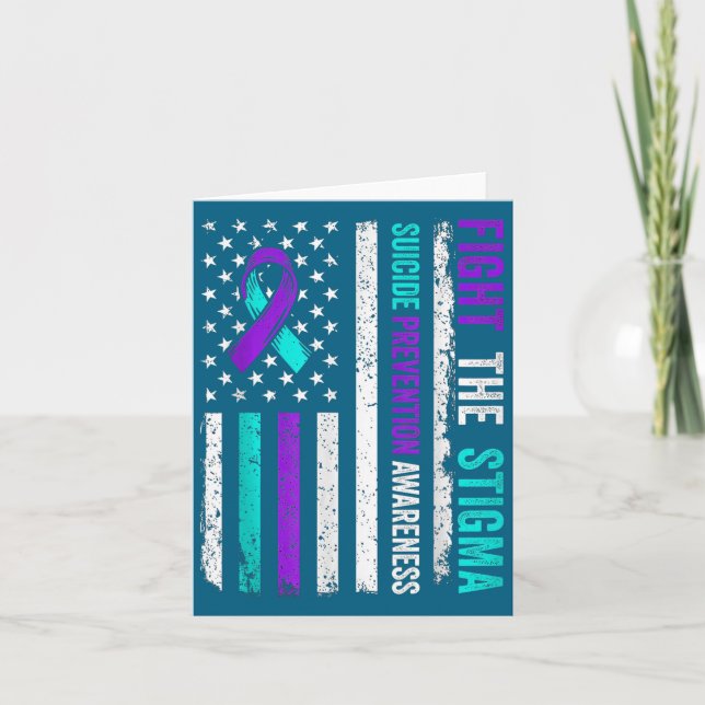 Suicide Prevention Suprt Fight Stigma Suicide Awar Karte (Vorderseite)