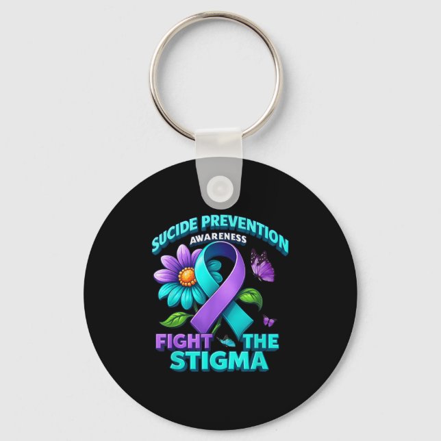 Suicide Prevention Suprt Fight Stigma Suicide Awar Schlüsselanhänger (Vorderseite)