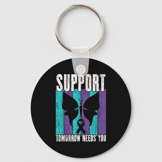 Suicide Prevention Suprt Tomorrow _ I For Suprters Schlüsselanhänger (Vorderseite)