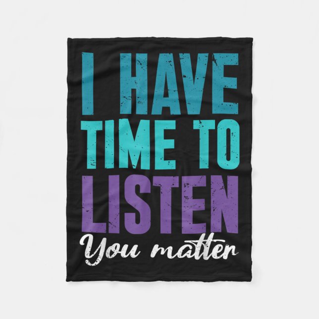 Suicide Prevention You _ I For Suprters  Fleecedecke (Vorderseite)