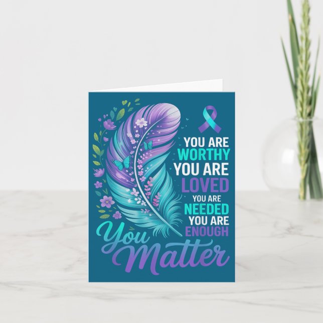 Suicide Prevention You Mental Health Awareness Wom Karte (Vorderseite)