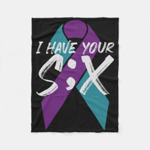 Suicide Semicolon Six Geschenk Fleecedecke