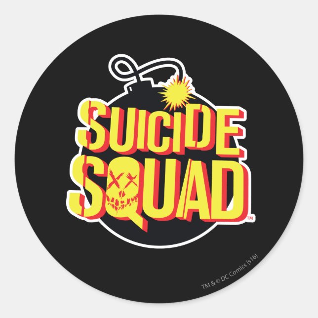 Suicide Squad | Bomb Logo Runder Aufkleber (Vorderseite)