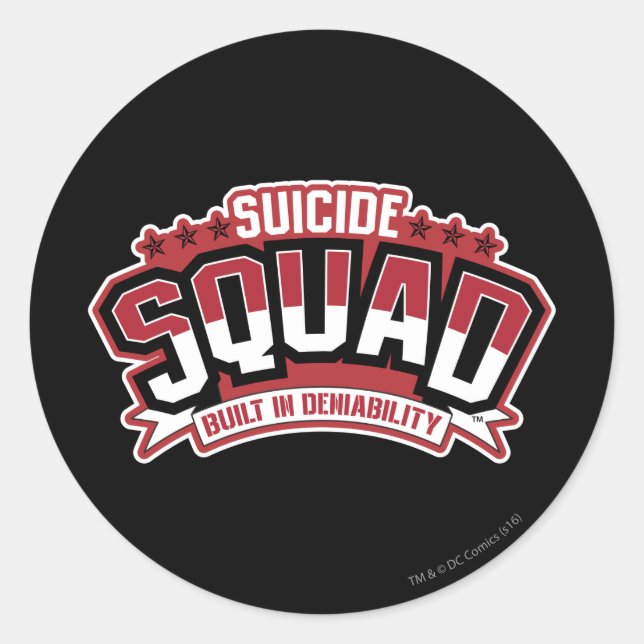 Suicide Squad | Built In Deniability Runder Aufkleber (Vorderseite)