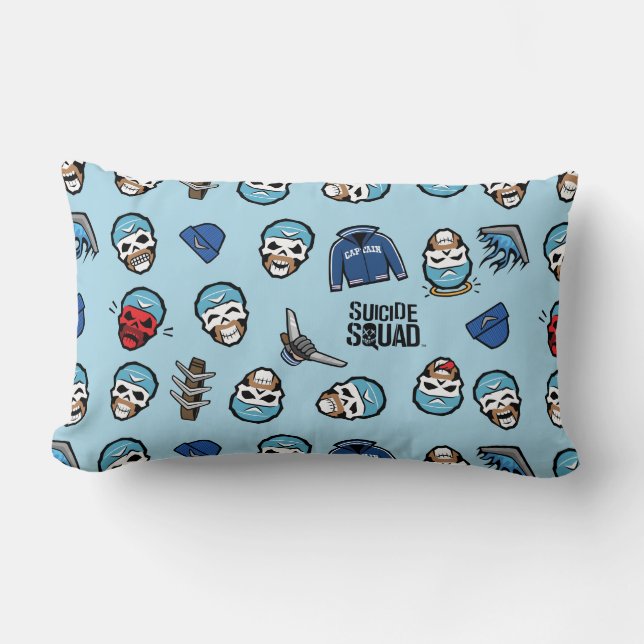 Suicide Squad | Captain Boomerang Emoji Pattern Lendenkissen (Vorderseite)
