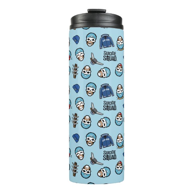 Suicide Squad | Captain Boomerang Emoji Pattern Thermosbecher (Vorderseite)