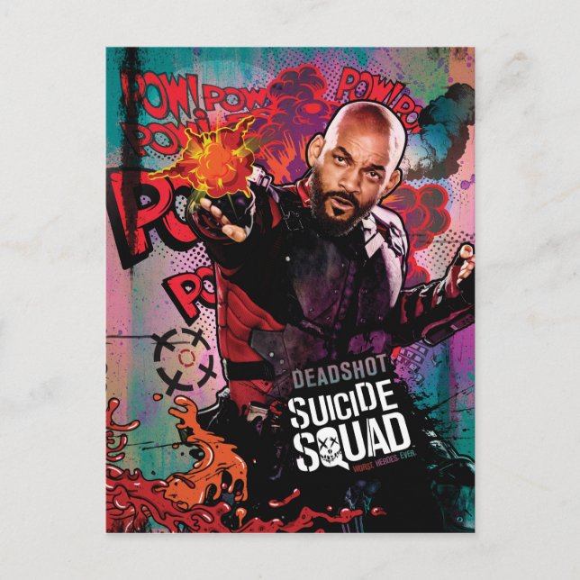 Suicide Squad | Deadshot Character Graffiti Postkarte (Vorderseite)