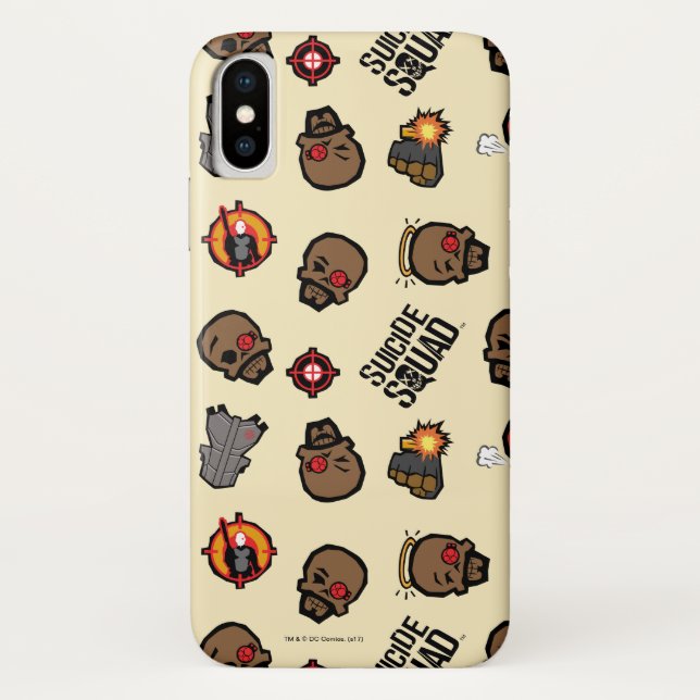 Suicide Squad | Deadshot Emoji Pattern Case-Mate iPhone Hülle (Rückseite)