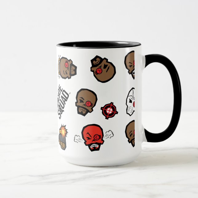 Suicide Squad Deadshot | Emoji Pattern Tasse (Rechts)