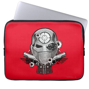 Suicide Squad   Deadshot Mask & Guns Tattoo Art Laptopschutzhülle