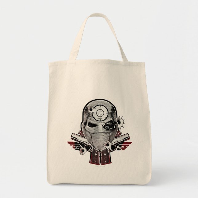 Suicide Squad | Deadshot Mask & Guns Tattoo Art Tragetasche (Vorne)