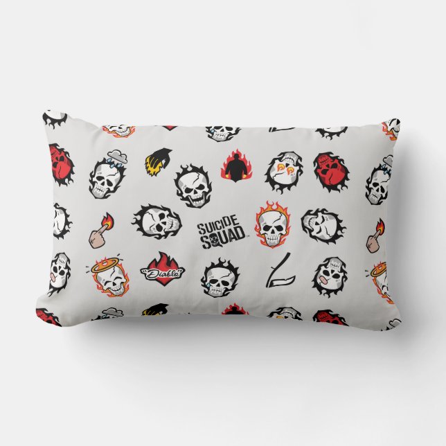 Suicide Squad | Diablo Emoji Pattern Lendenkissen (Vorderseite)