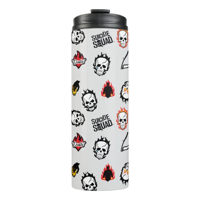 Suicide Squad | Diablo Emoji Pattern Thermosbecher (Vorderseite)