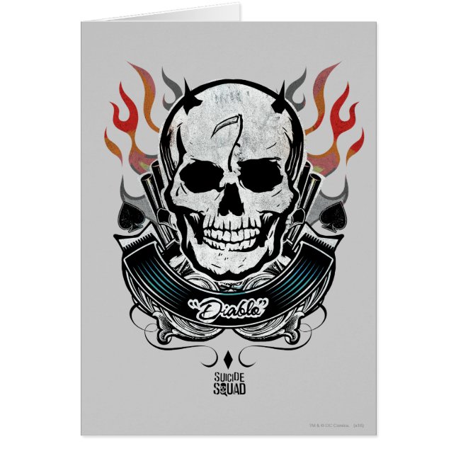 Suicide Squad | Diablo Skull & Flames Tattoo Art (Vorne)