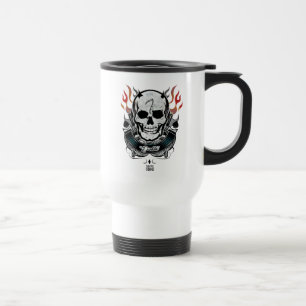 Suicide Squad   Diablo Skull & Flames Tattoo Art Reisebecher